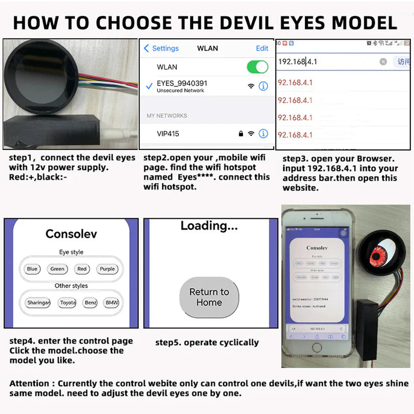 Dynamic Demon Eye Car Headlight