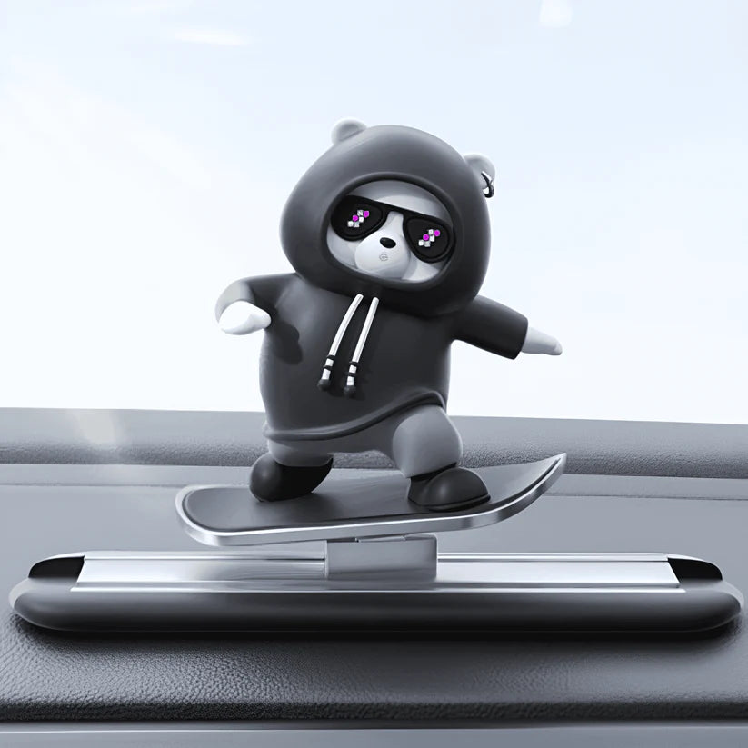 Skate Bear Car Dashboard Ornament