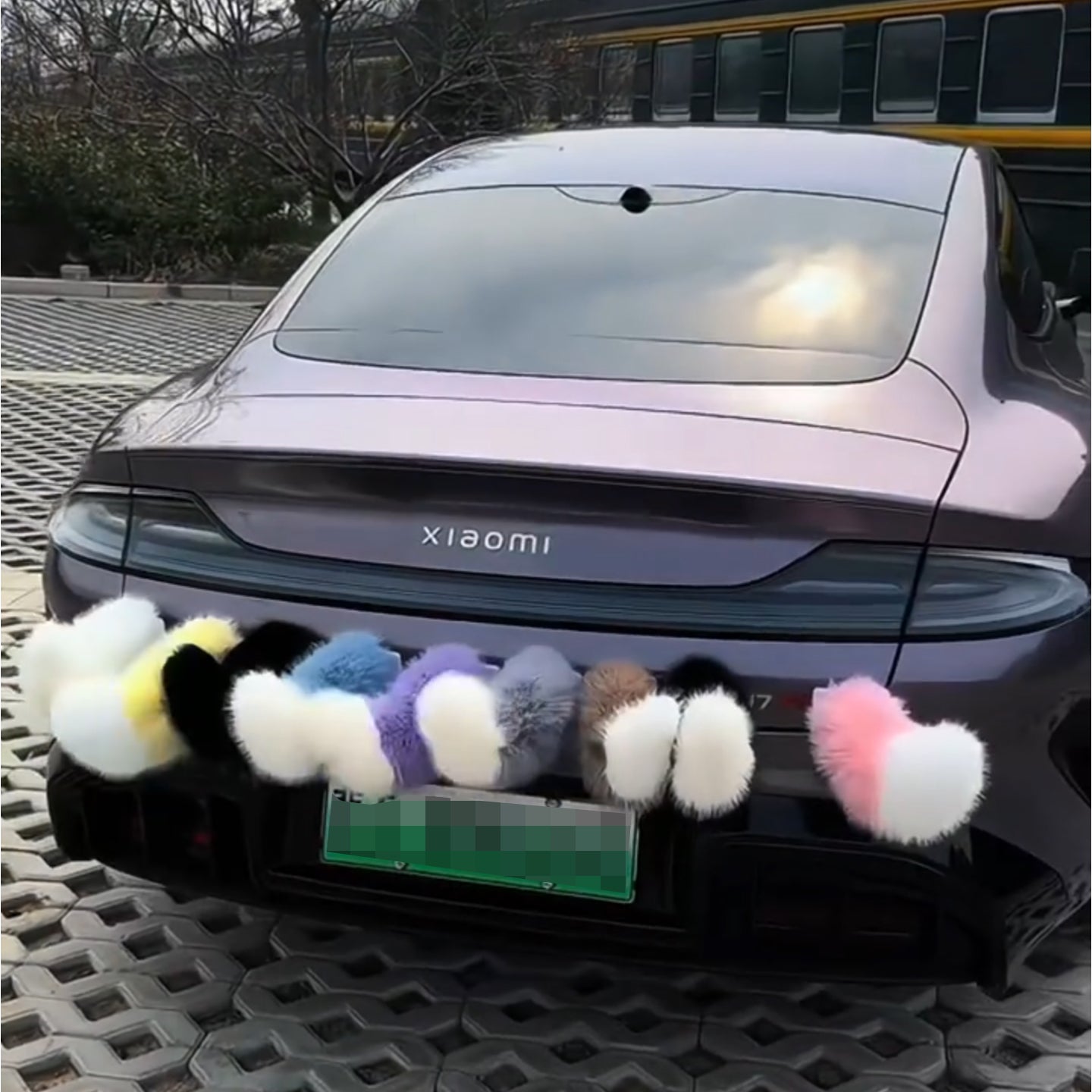 Moving Plush Car Tail Decoration