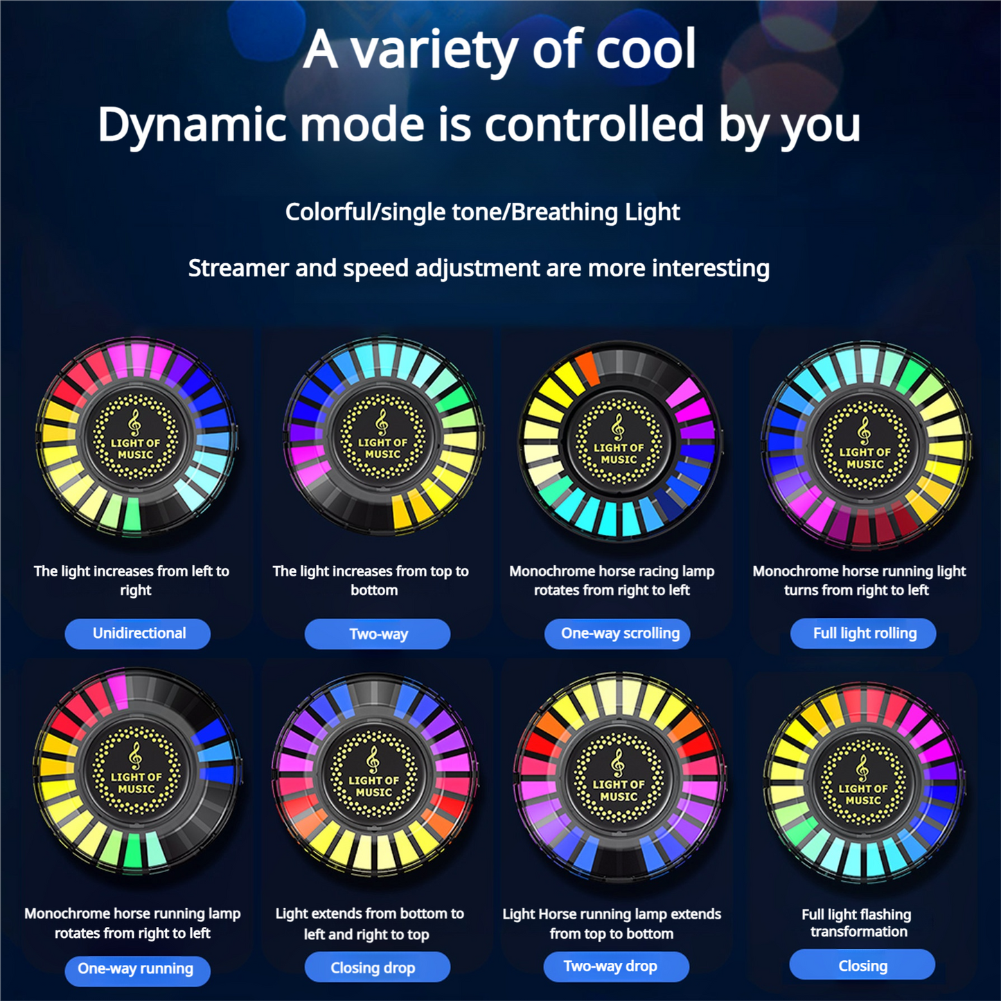 Car RGB Ambient Light Air Vent Diffuser