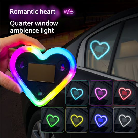 Heart Shape Car Triangle Window Ambient Light