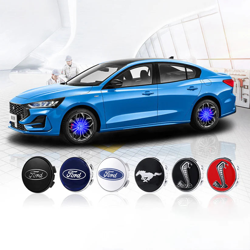 4 enjoliveurs de roue flottants à LED auto-alimentés