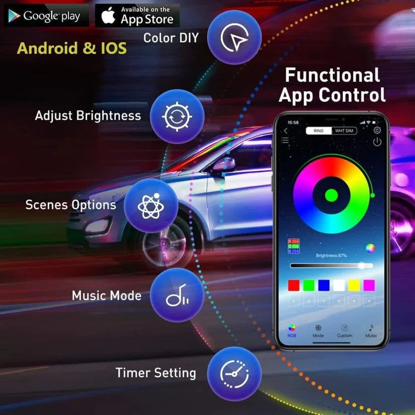 Car Underbody LED Ambient Light Kit