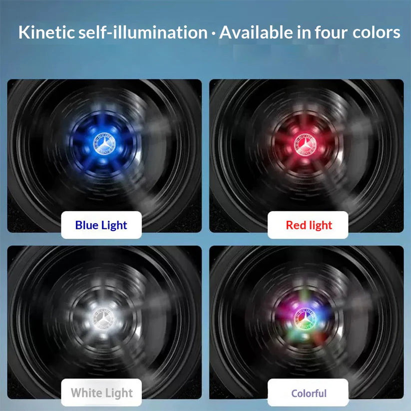 4 enjoliveurs de roue flottants à LED auto-alimentés
