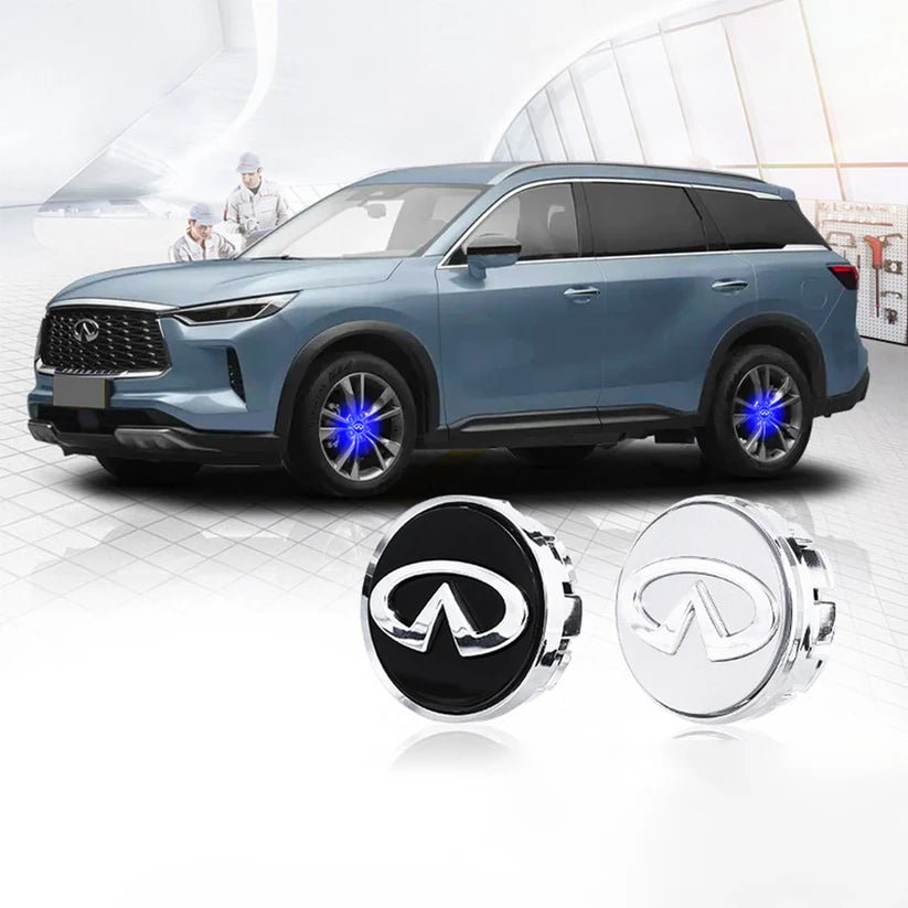 4 enjoliveurs de roue flottants à LED auto-alimentés