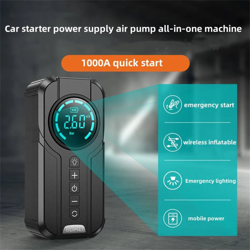 Car Jump Starter with Air Compressor