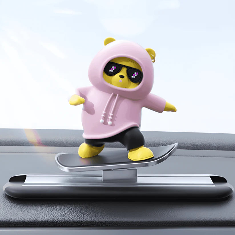 Skate Bear Car Dashboard Ornament