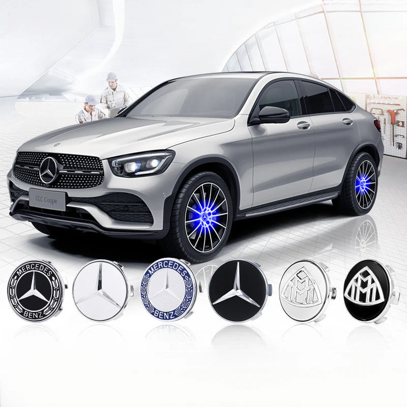 4 enjoliveurs de roue flottants à LED auto-alimentés