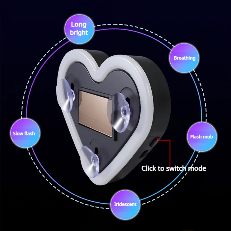 Heart Shape Car Triangle Window Ambient Light
