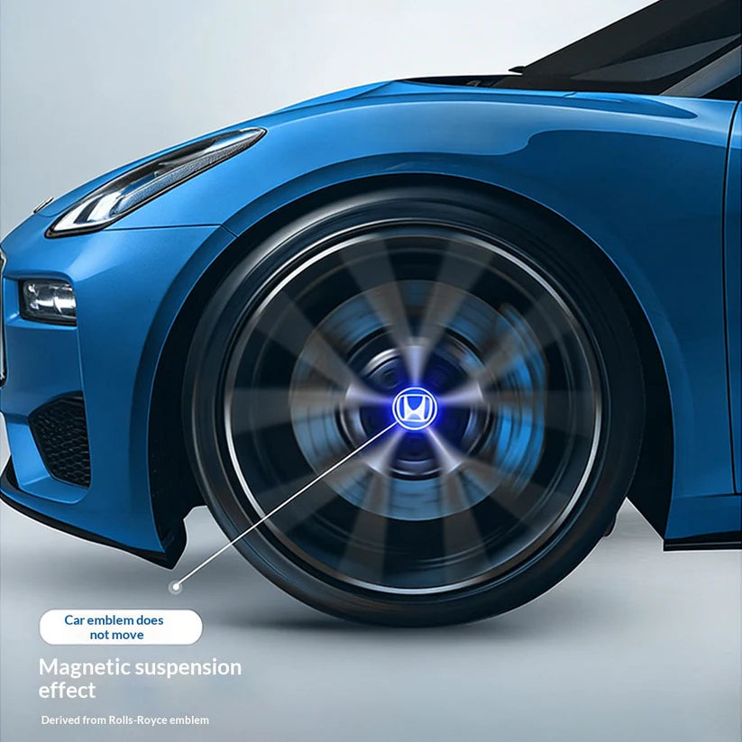 4 enjoliveurs de roue flottants à LED auto-alimentés