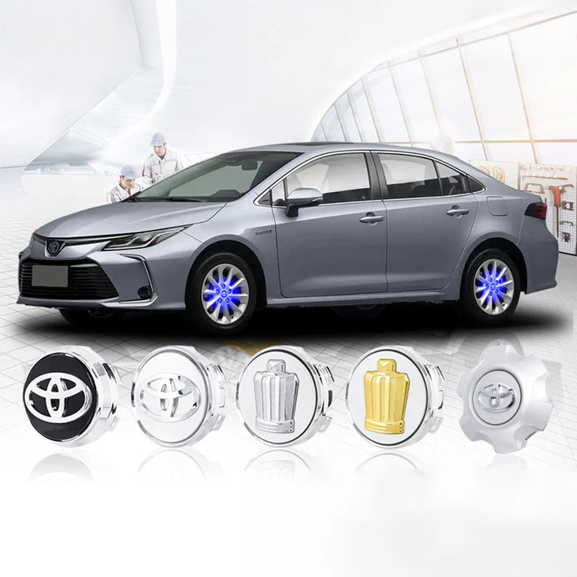 4 enjoliveurs de roue flottants à LED auto-alimentés