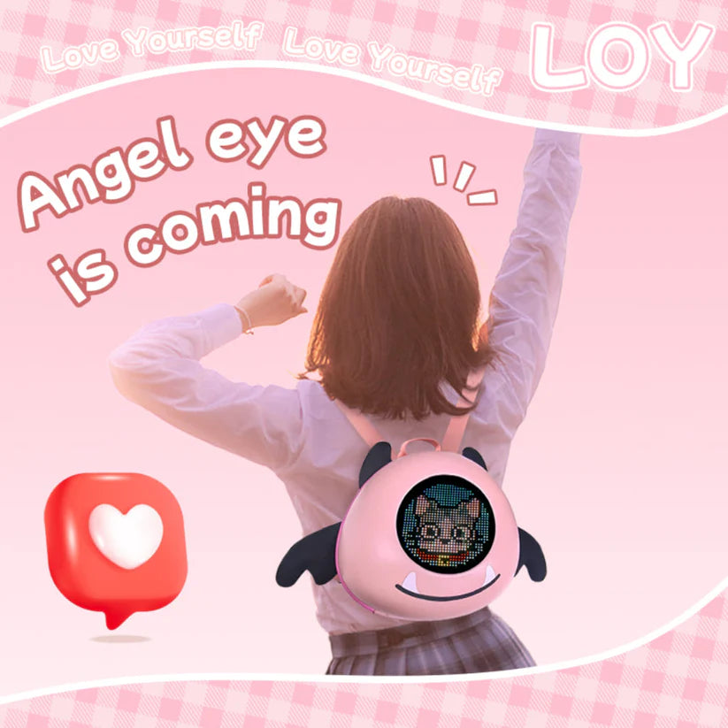 Programmable LED Angel Backpack