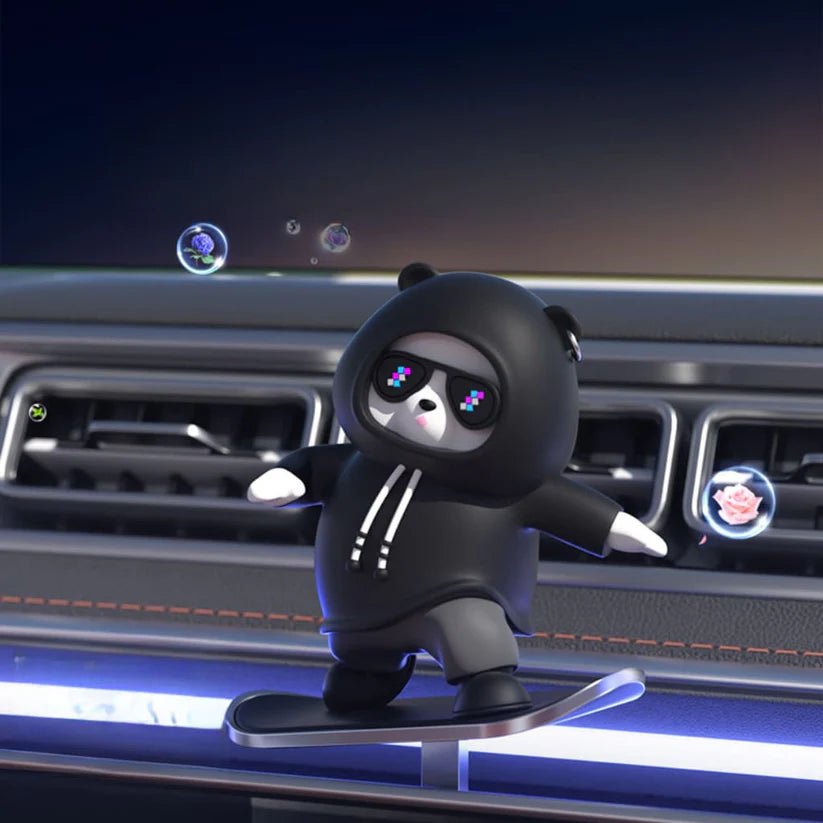 Skate Bear Car Dashboard Ornament