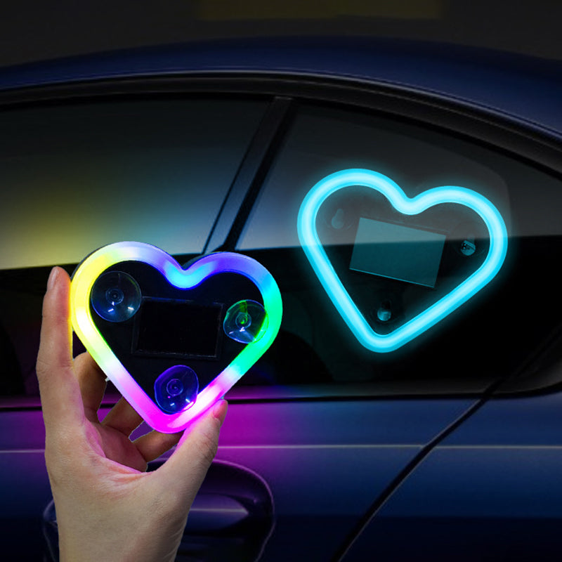 Heart Shape Car Triangle Window Ambient Light