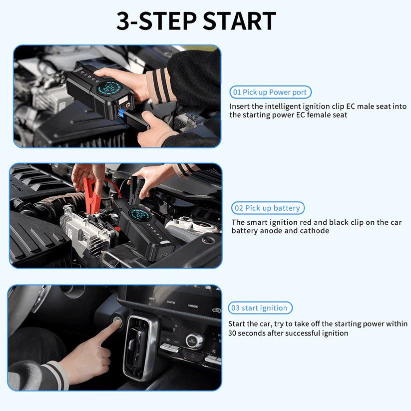 Car Jump Starter with Air Compressor