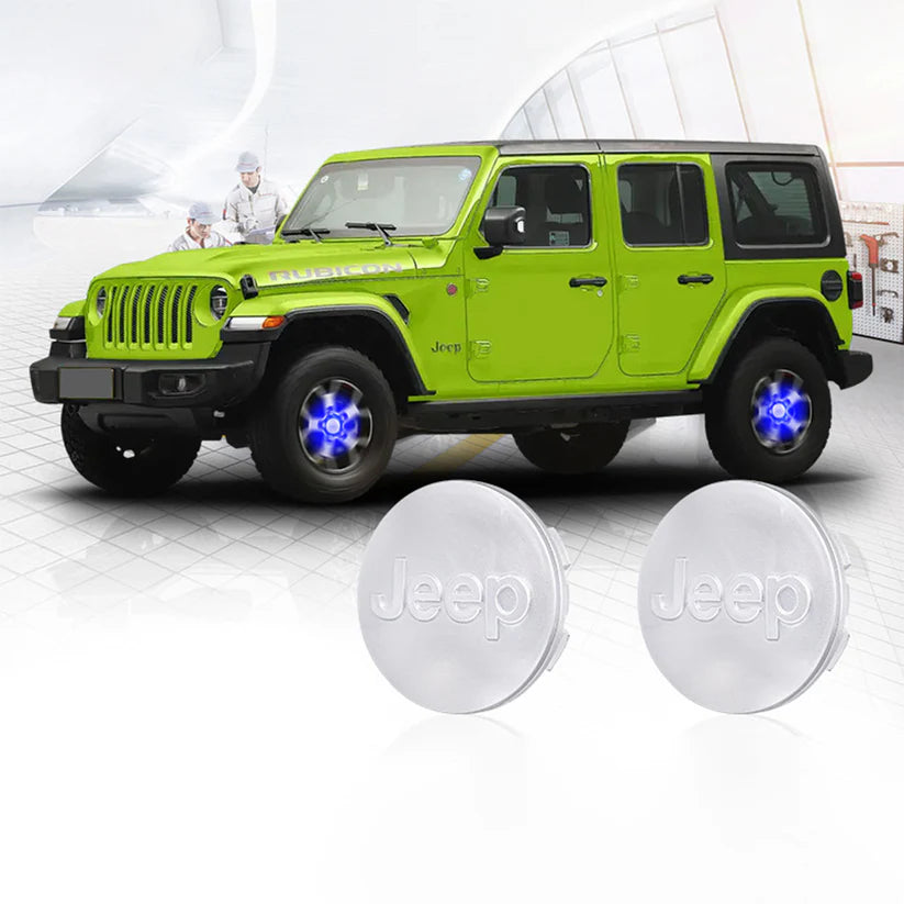 4 enjoliveurs de roue flottants à LED auto-alimentés