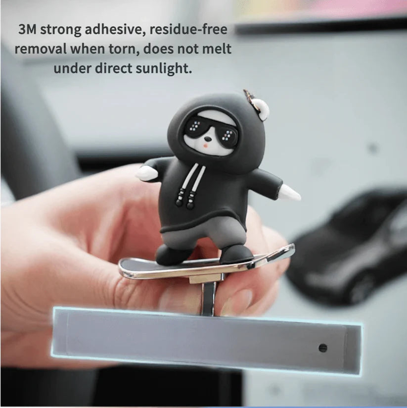 Skate Bear Car Dashboard Ornament