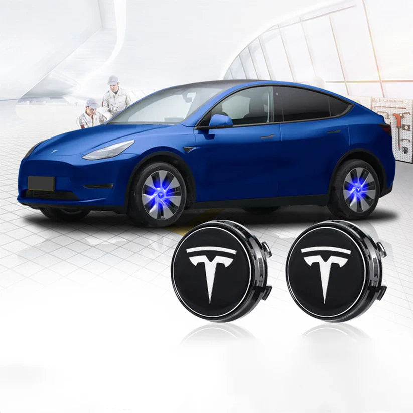 4 enjoliveurs de roue flottants à LED auto-alimentés