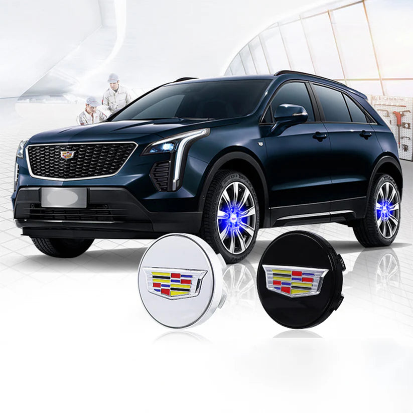 4 enjoliveurs de roue flottants à LED auto-alimentés