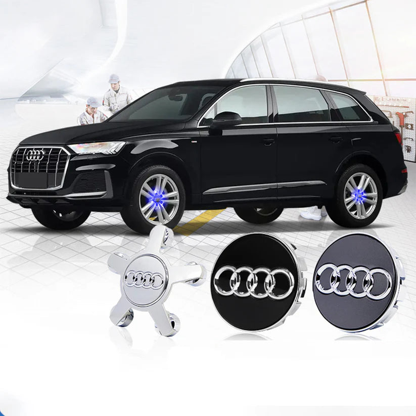 4 enjoliveurs de roue flottants à LED auto-alimentés
