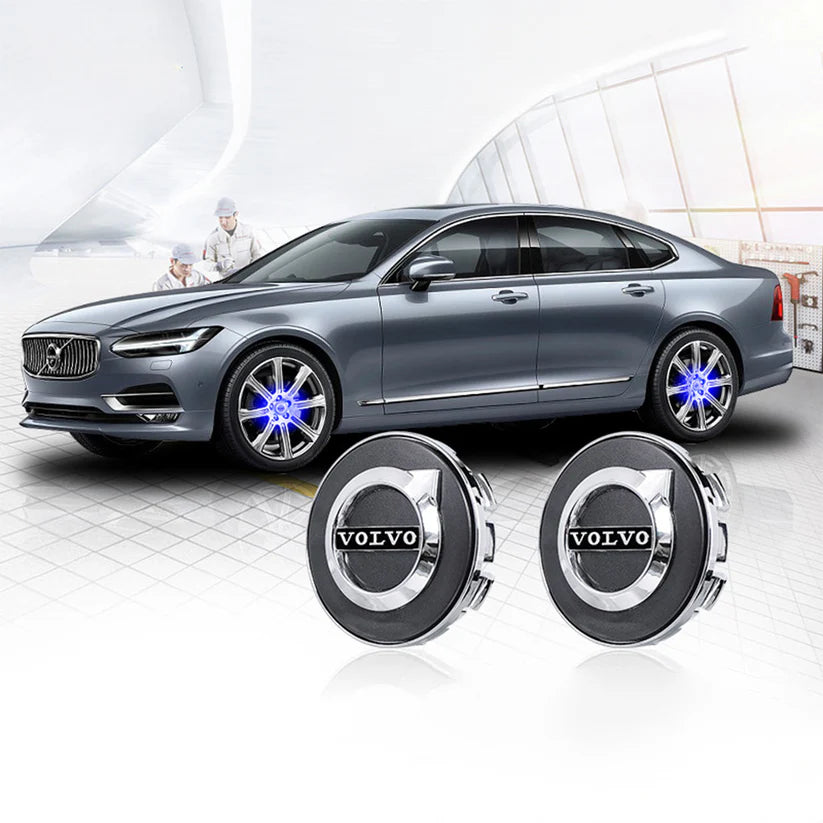 4 enjoliveurs de roue flottants à LED auto-alimentés