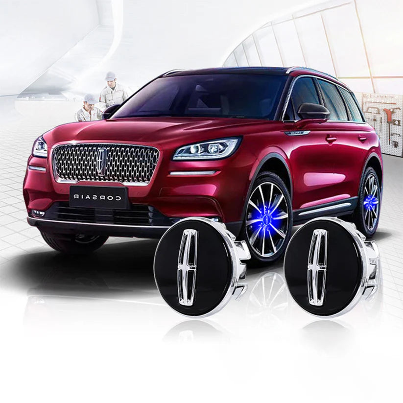 4 enjoliveurs de roue flottants à LED auto-alimentés