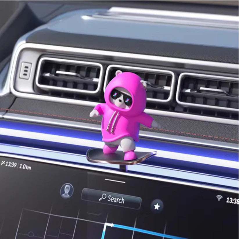 Skate Bear Car Dashboard Ornament